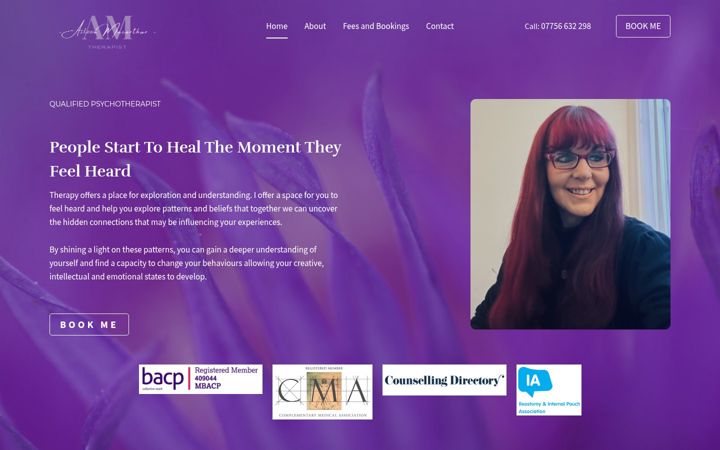 Screenshot of aileen-macarthur-counselling.co.uk