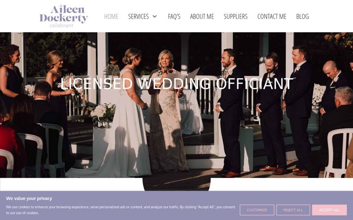 Screenshot of aileendockerty.ca