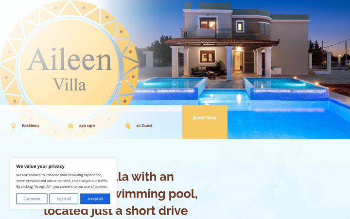 Screenshot of aileenvillarhodes.com