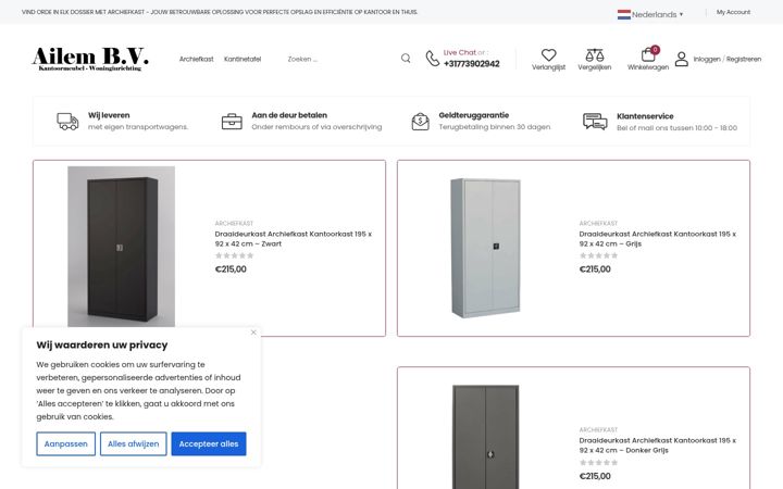 Skjermbilde av ailembv.nl