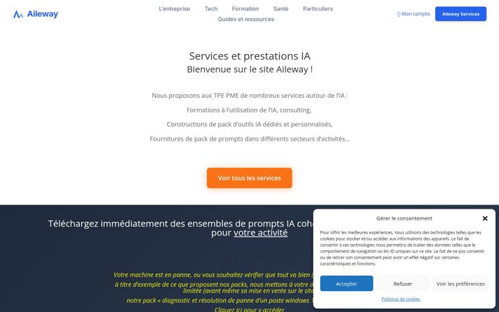 Screenshot of aileway.fr