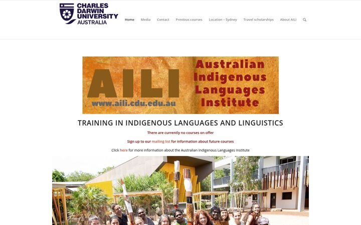 Ekraanipilt saidist aili.cdu.edu.au