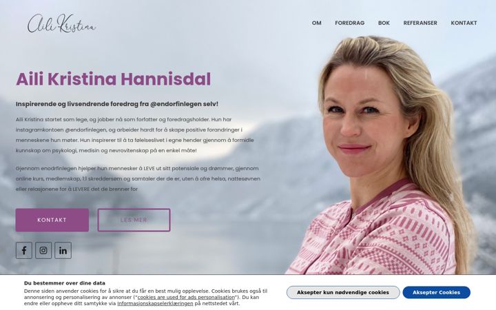 Ekraanipilt saidist ailikristina.no