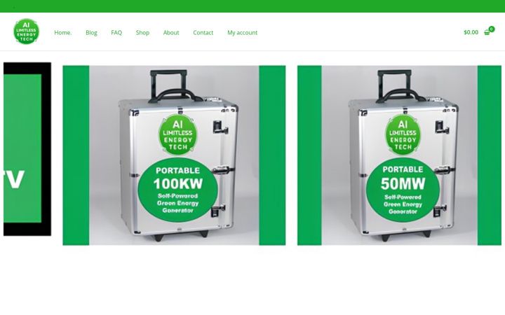 Captură de ecran a ailimitlessenergytech.com