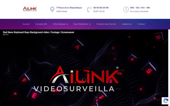 Ekraanipilt saidist ailink.fr