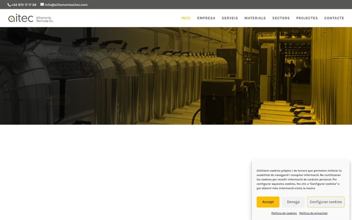 Screenshot stránky aillamentsaitec.com