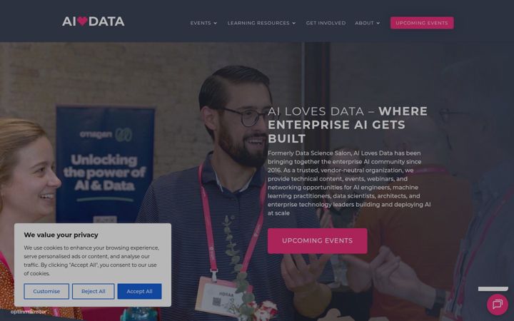 Screenshot of ailovesdata.com