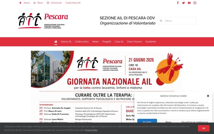 Screenshot of ailpescara.com