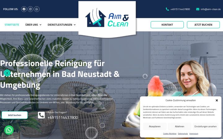 Screenshot of aim-clean.de