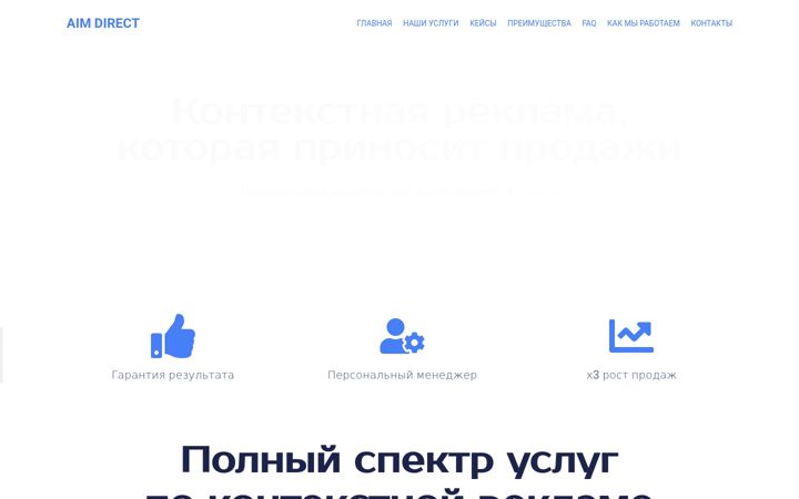 Screenshot of aim-direct.ru