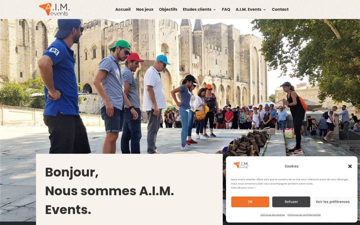Snimka zaslona za aim-events.fr