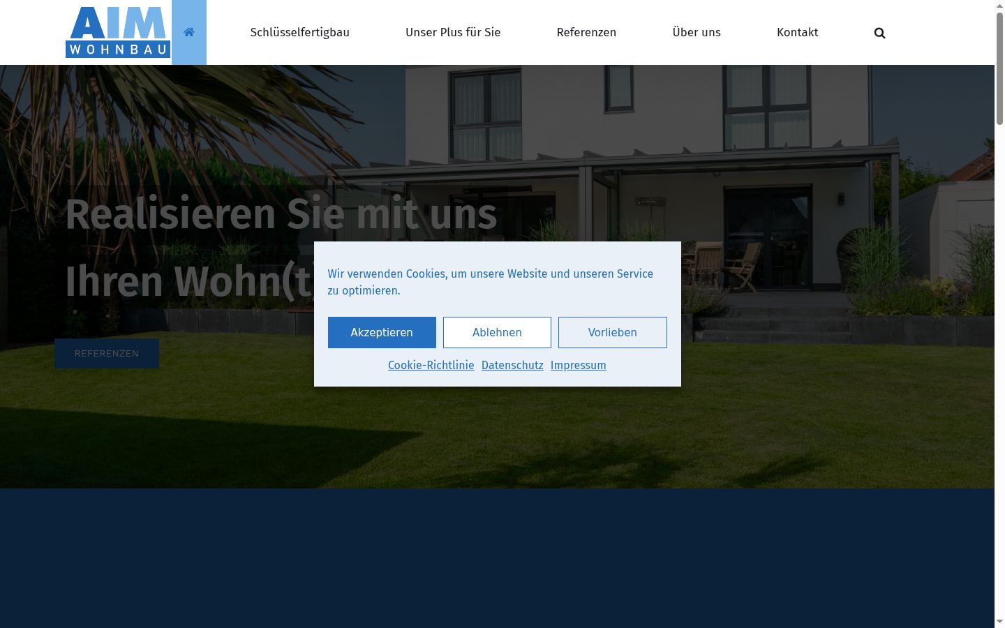 Screenshot van de toestemmingsbanner zoals getoond vóór enige interactie
