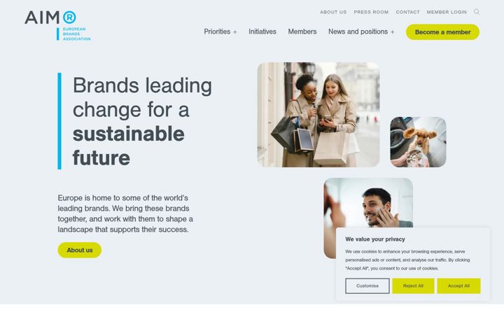 Screenshot of aim.be