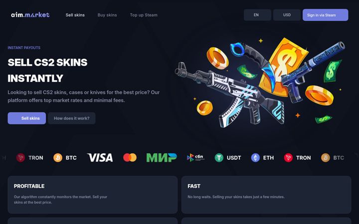 Screenshot of aim.market