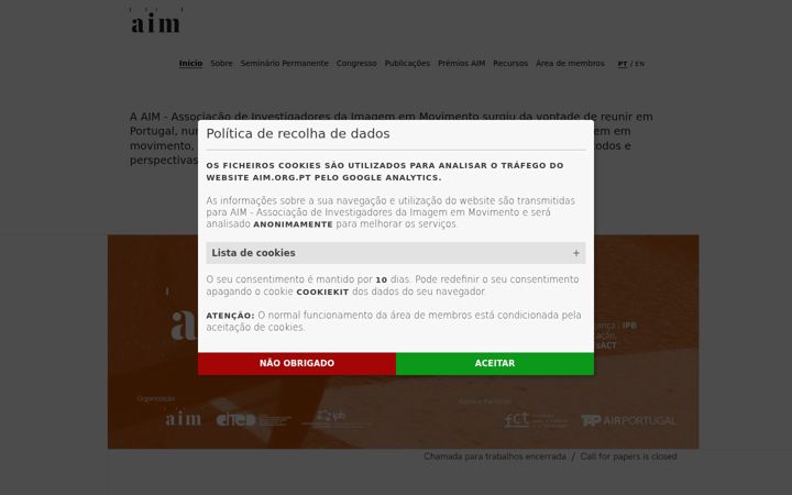 Screenshot of aim.org.pt