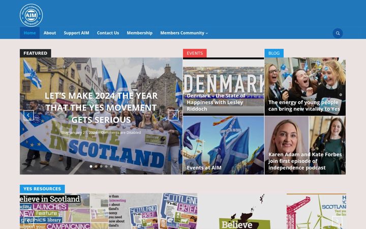 Screenshot of aim.scot