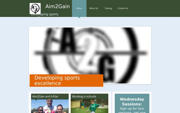 Screenshot of aim2gain.org