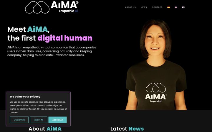 Screenshot of aima.chat