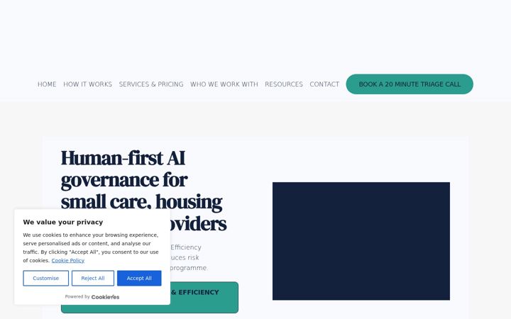 Screenshot of aimadehuman.io