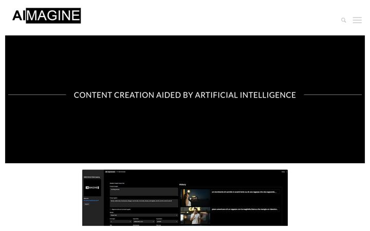 Screenshot of aimagine.it