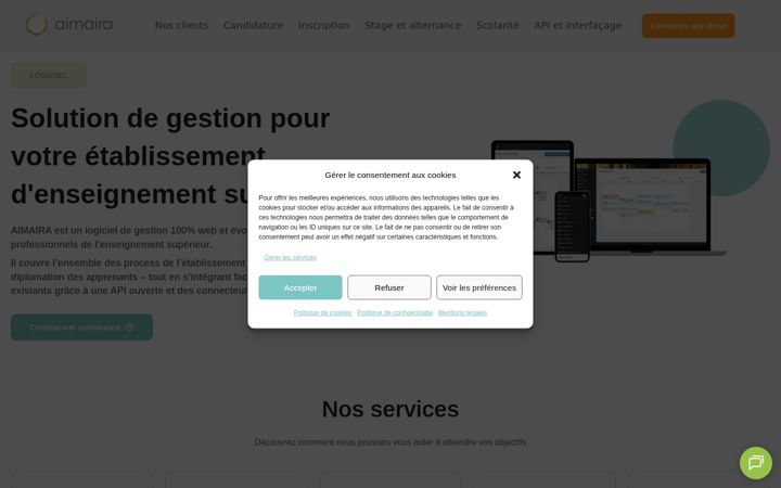 Screenshot of aimaira.fr