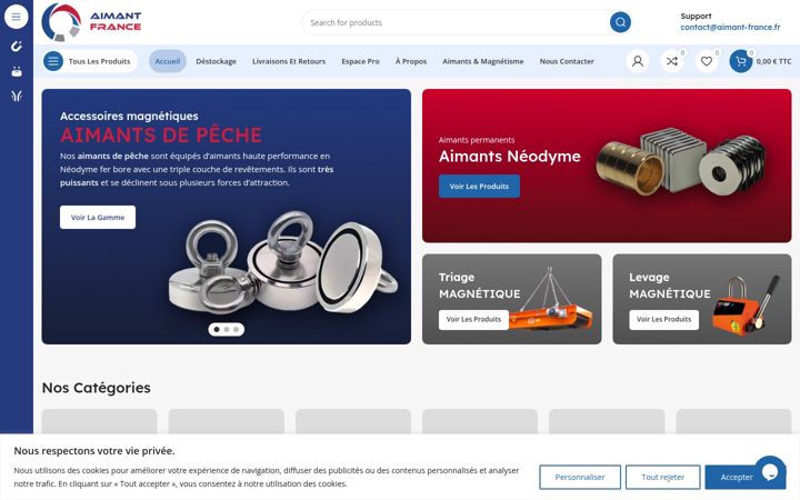 Screenshot of aimant-france.fr