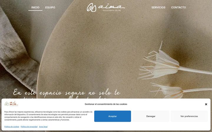 Screenshot of aimapsicologia.com