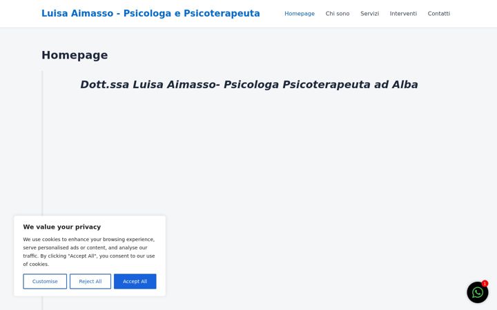 Screenshot of aimassoluisapsicologa.it