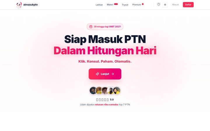 Screenshot of aimasukptn.com