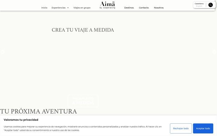 Screenshot ta' aimatravels.com