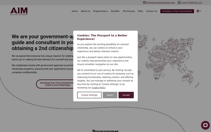 Screenshot of aimcapitalpartners.com