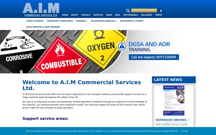 Screenshot of aimcommercialservices.com