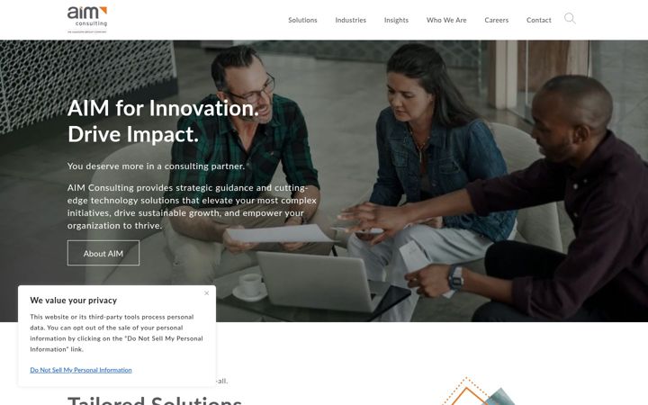 Screenshot of aimconsulting.com
