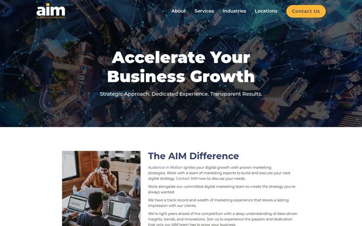 Screenshot of aimdigitalagency.com