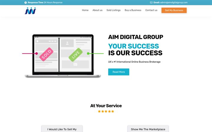 Screenshot of aimdigitalgroup.com