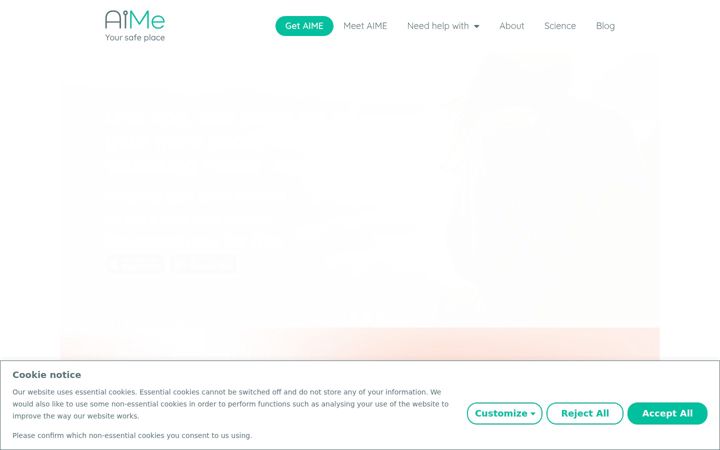 Screenshot of aime-health.com