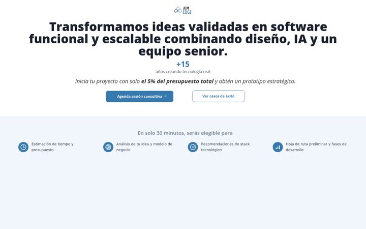Screenshot of aimedgelatam.com