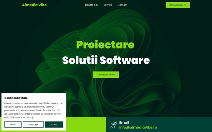 Screenshot of aimediavibe.ro