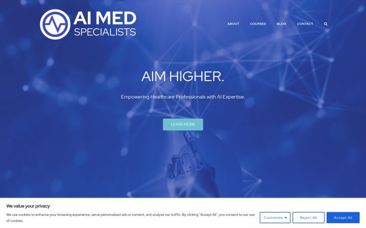 Screenshot di aimedspecialists.com