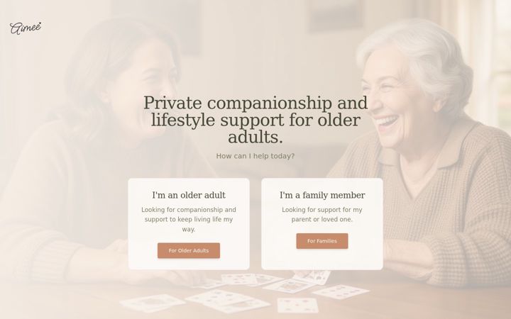 Screenshot of aimeechada.com