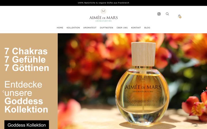 Screenshot of aimeedemars.ch