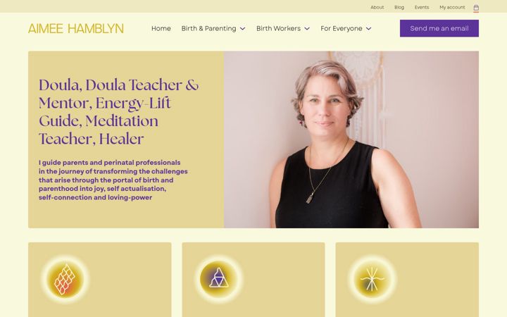 Screenshot of aimeehamblyn.co.uk