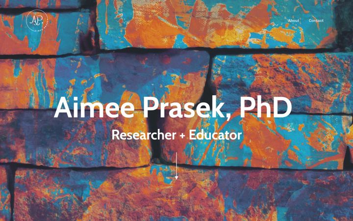 Screenshot di aimeeprasek.com