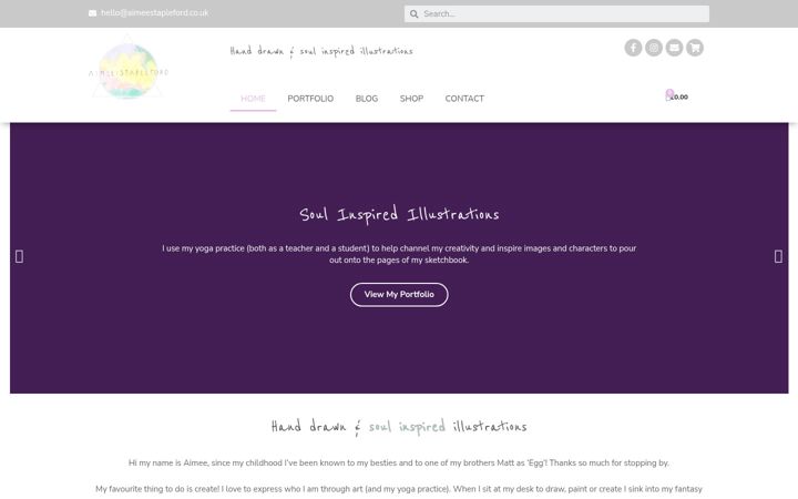 Screenshot of aimeestapleford.co.uk