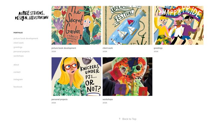 Screenshot of aimeestevens.com