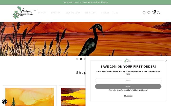 Screenshot ta' aimeetdart.com