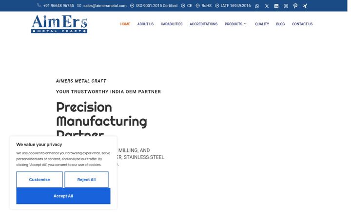 Screenshot of aimersmetal.com