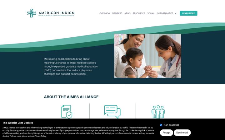 Screenshot von aimesalliance.org