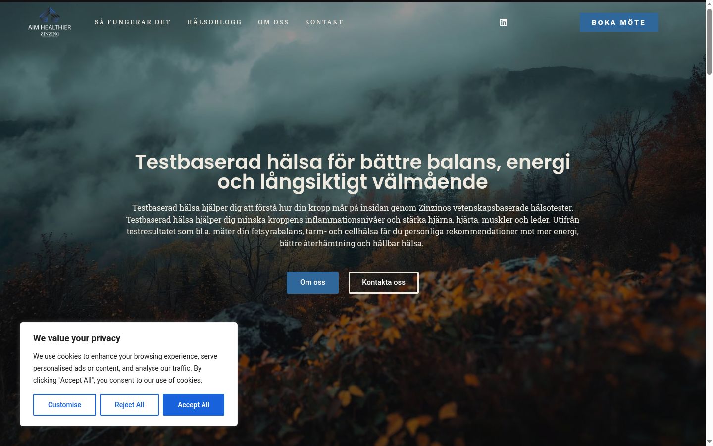 Snímka obrazovky banera súhlasu zobrazeného pred akoukoľvek interakciou