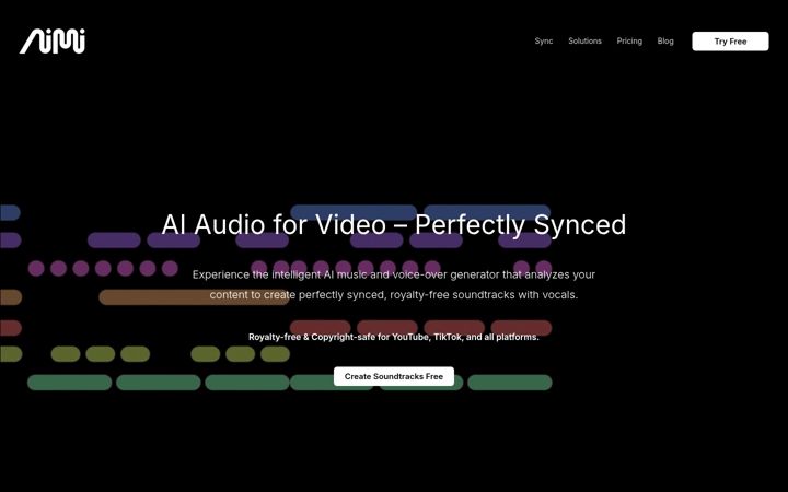 Screenshot of aimi.fm